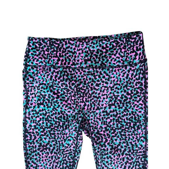 Fabletics Women Pink Purple Leopard High-Waisted Pureluxe Mesh 7/8 Leggings Lrg - Picture 5 of 9